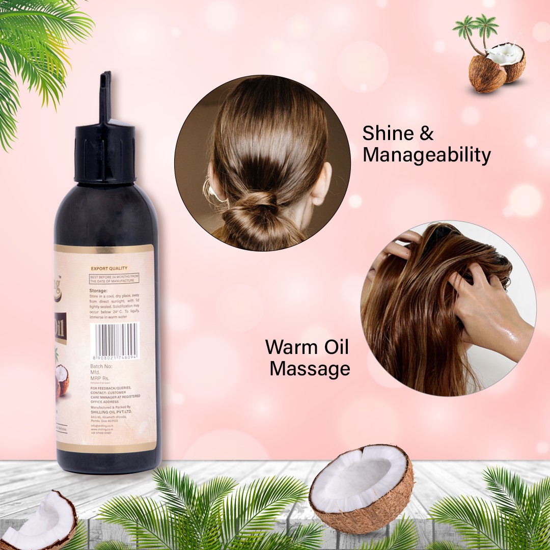 Virgin Coconut Hair Oil (With Vitamin E) 200mL