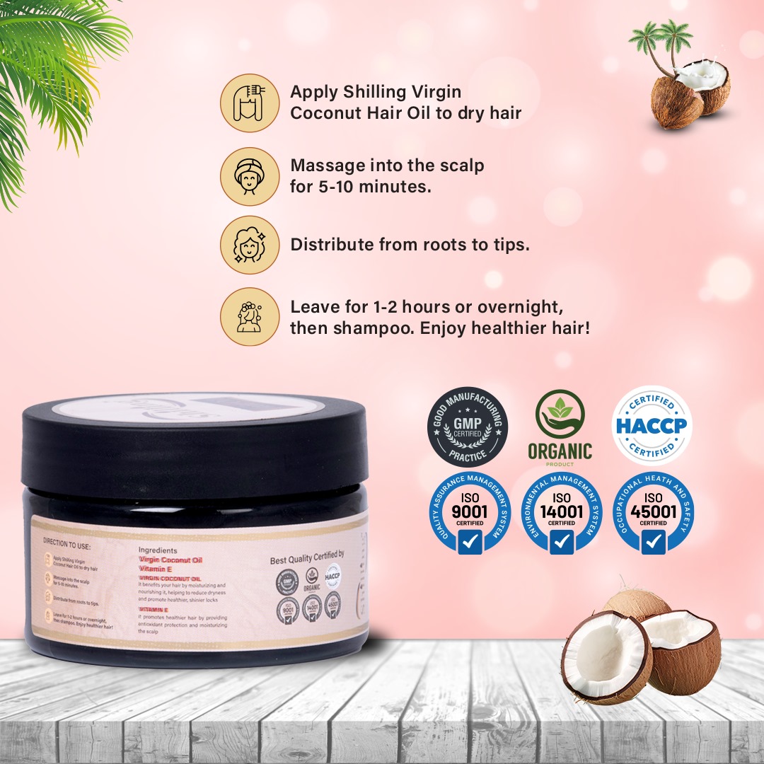 Virgin Coconut Hair Oil (With Vitamin E) 200mL