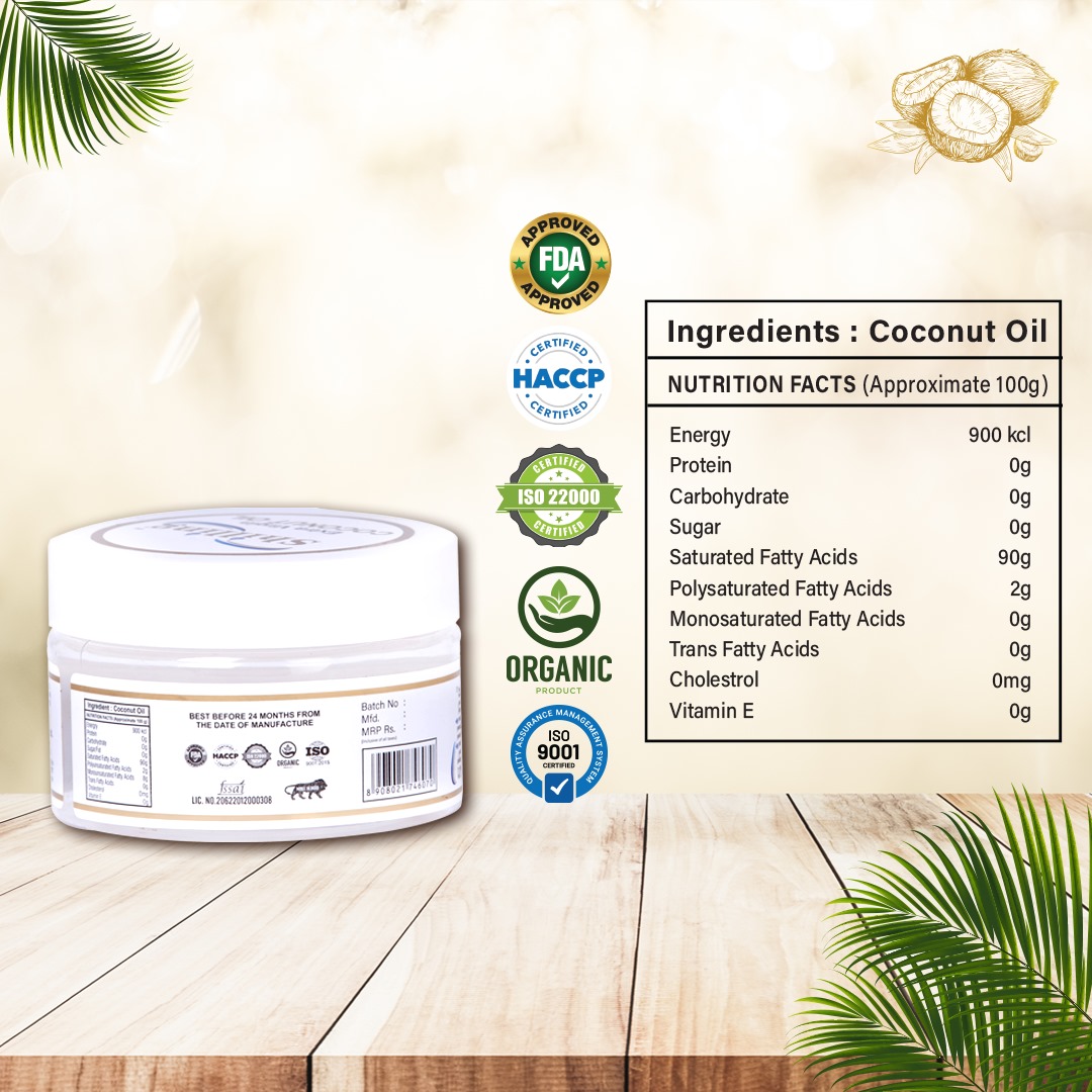 Extra Virgin Coconut Oil 200mL (centrifuge process)