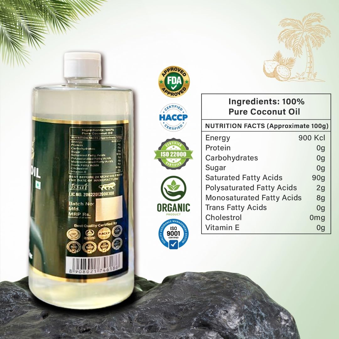 Organic Coconut Oil (Pack of 2 - 100mL Bottle)