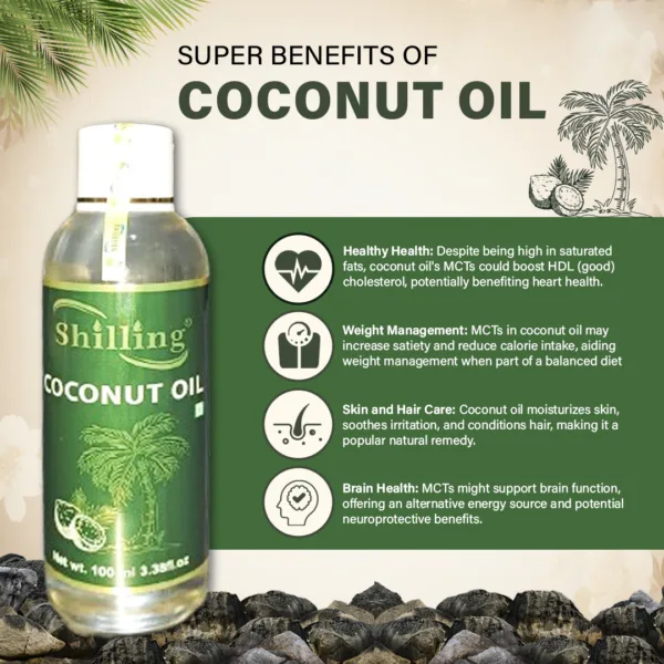 Organic Coconut Oil (Pack of 2 - 100mL Bottle)