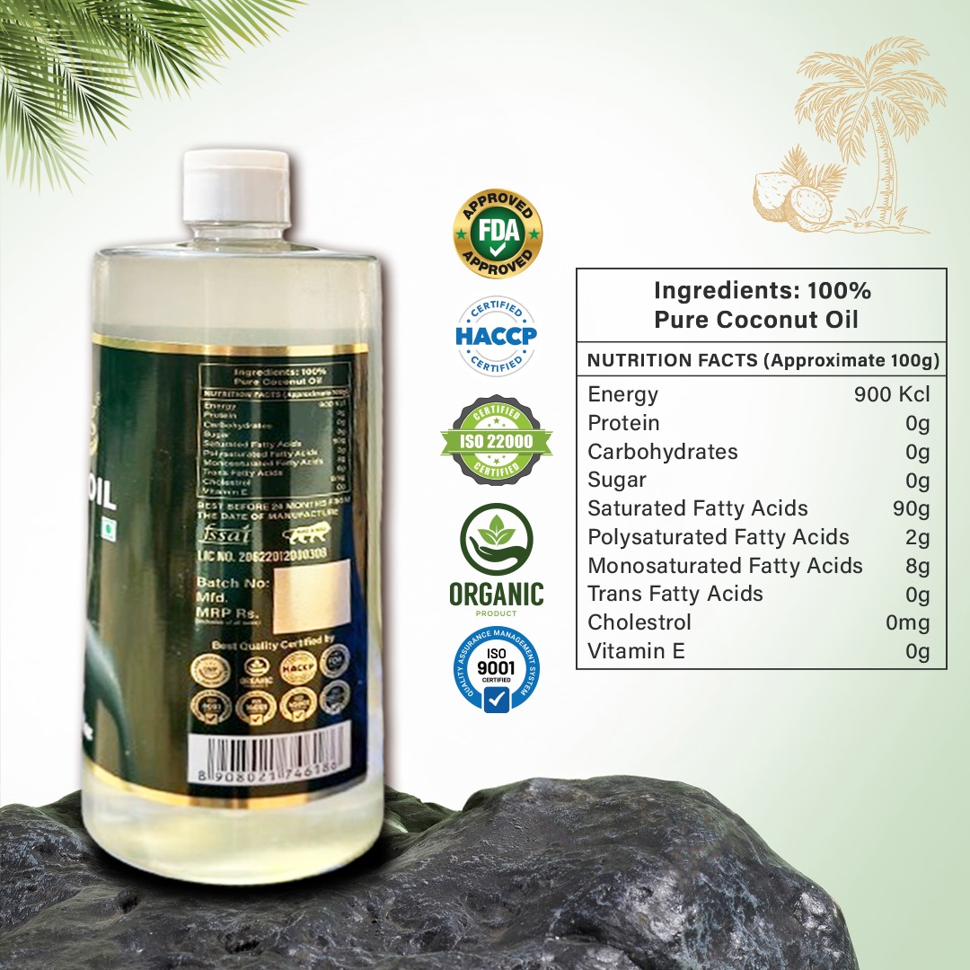 Organic Coconut Oil 1L