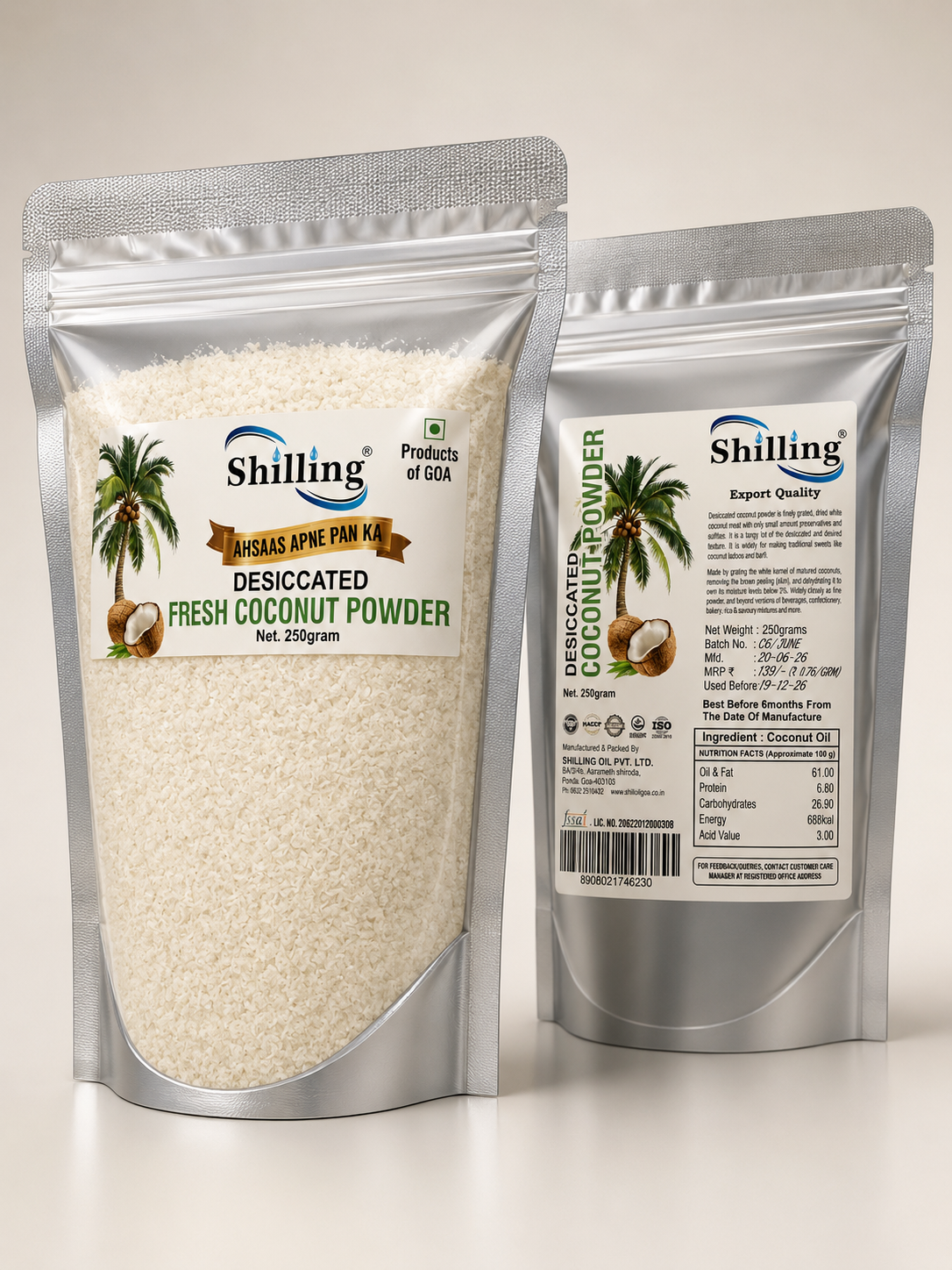 Desiccated Fresh Coconut Powder