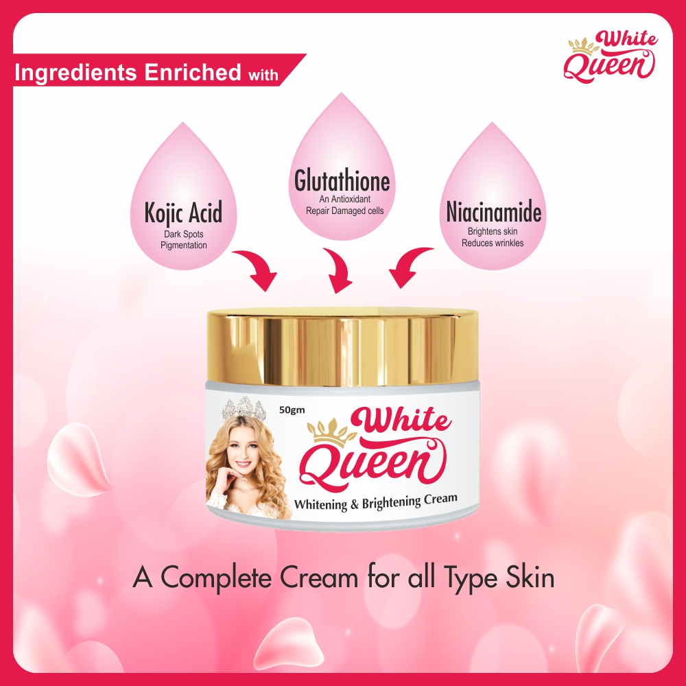 White Queen Skin Brightening & Whitening Cream (2pcs of 50gm)