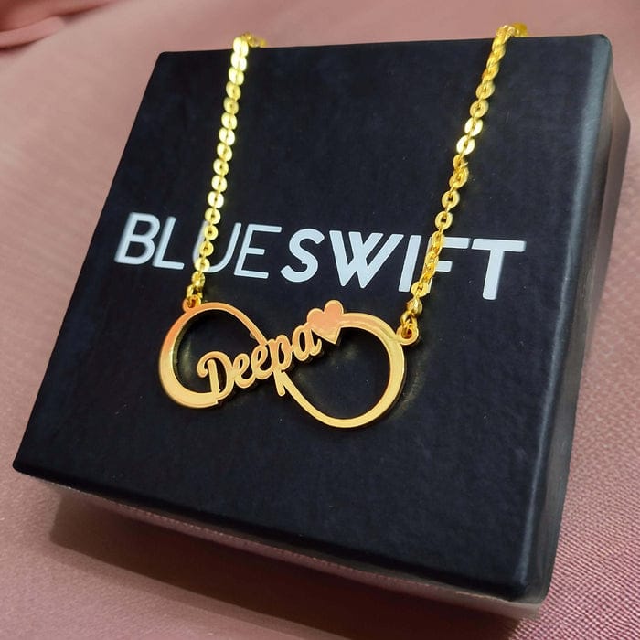 Customized Gold Infinity Necklace
