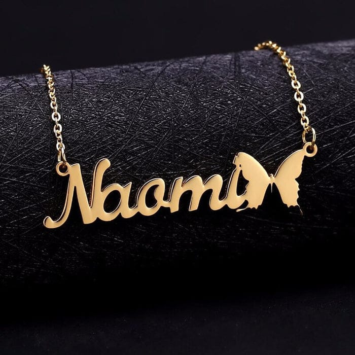 Customized Butterfly Name Necklace