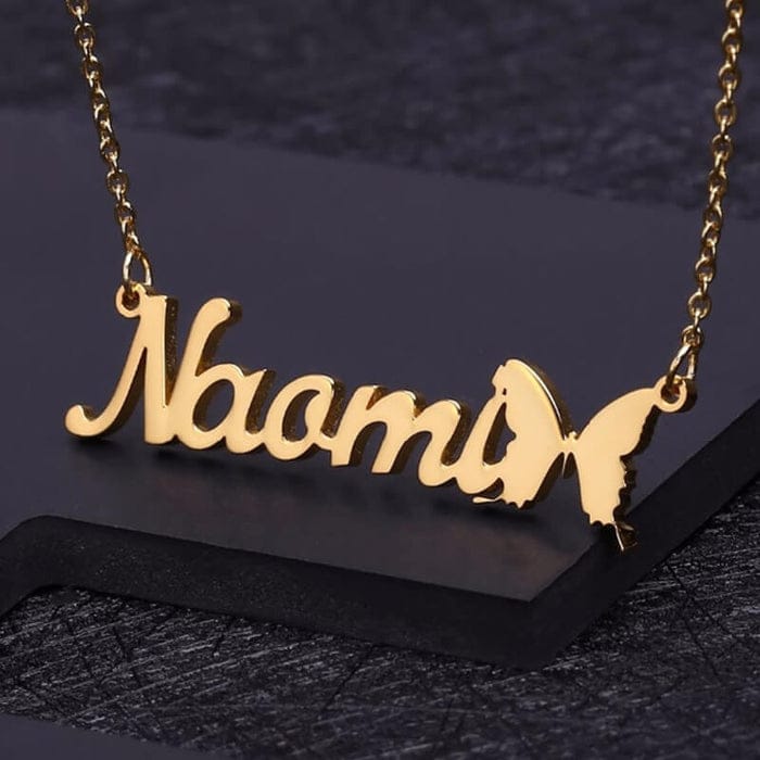 Customized Butterfly Name Necklace
