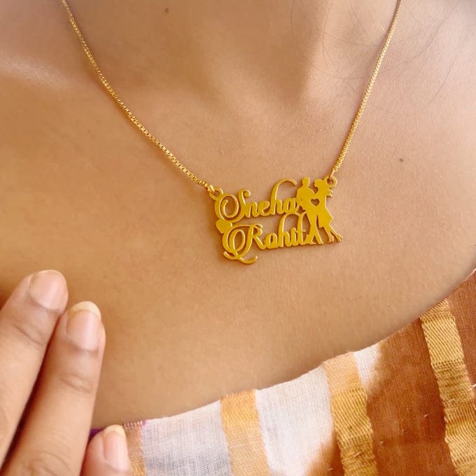 Customized Love Couple Name Necklace
