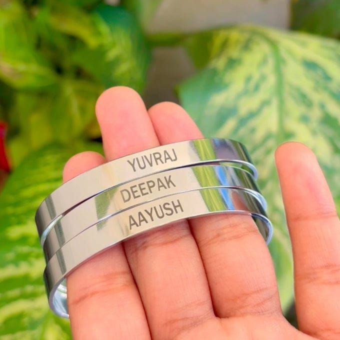 Customized Silver Name Bracelet