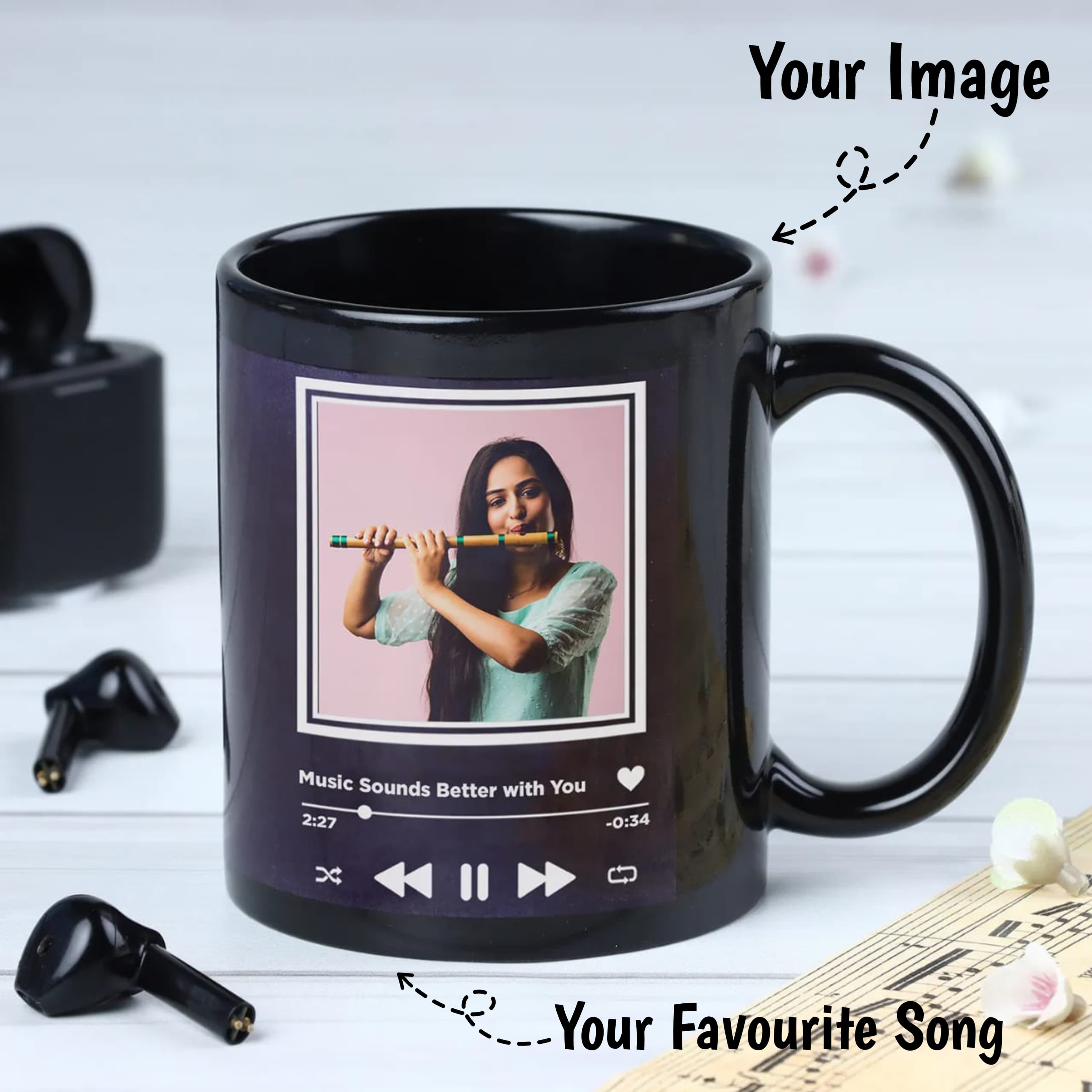Customized Spotify Code Music Photo Mug
