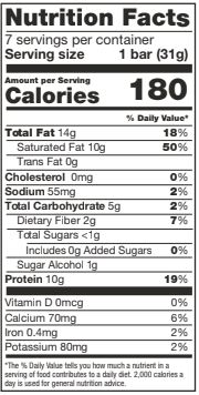 Chocolate Peanut Butter Protein Bar (Seven bars)