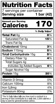 Caramel Nut Protein Bar (Seven bars)