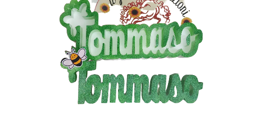 portaconfetti colorato + nome colorato