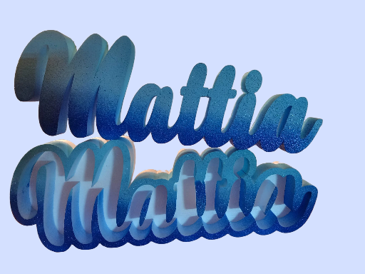 portaconfetti colorato + nome colorato