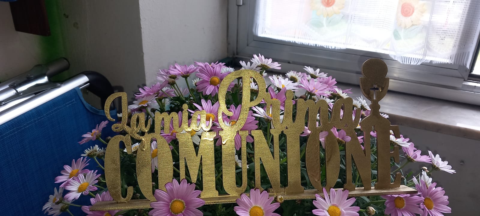 SCRITTA IN LEGNO PRIMA COMUNIONE lung 30 cm