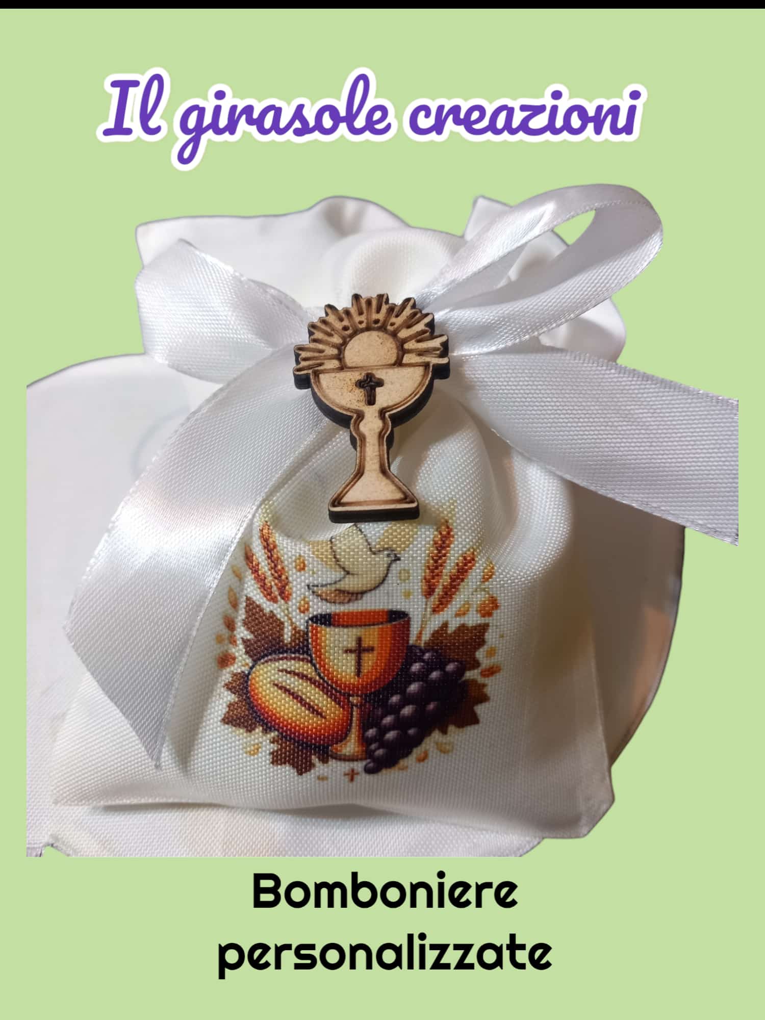 BOMBONIERA CON CIONDOLINO INIZIALE
