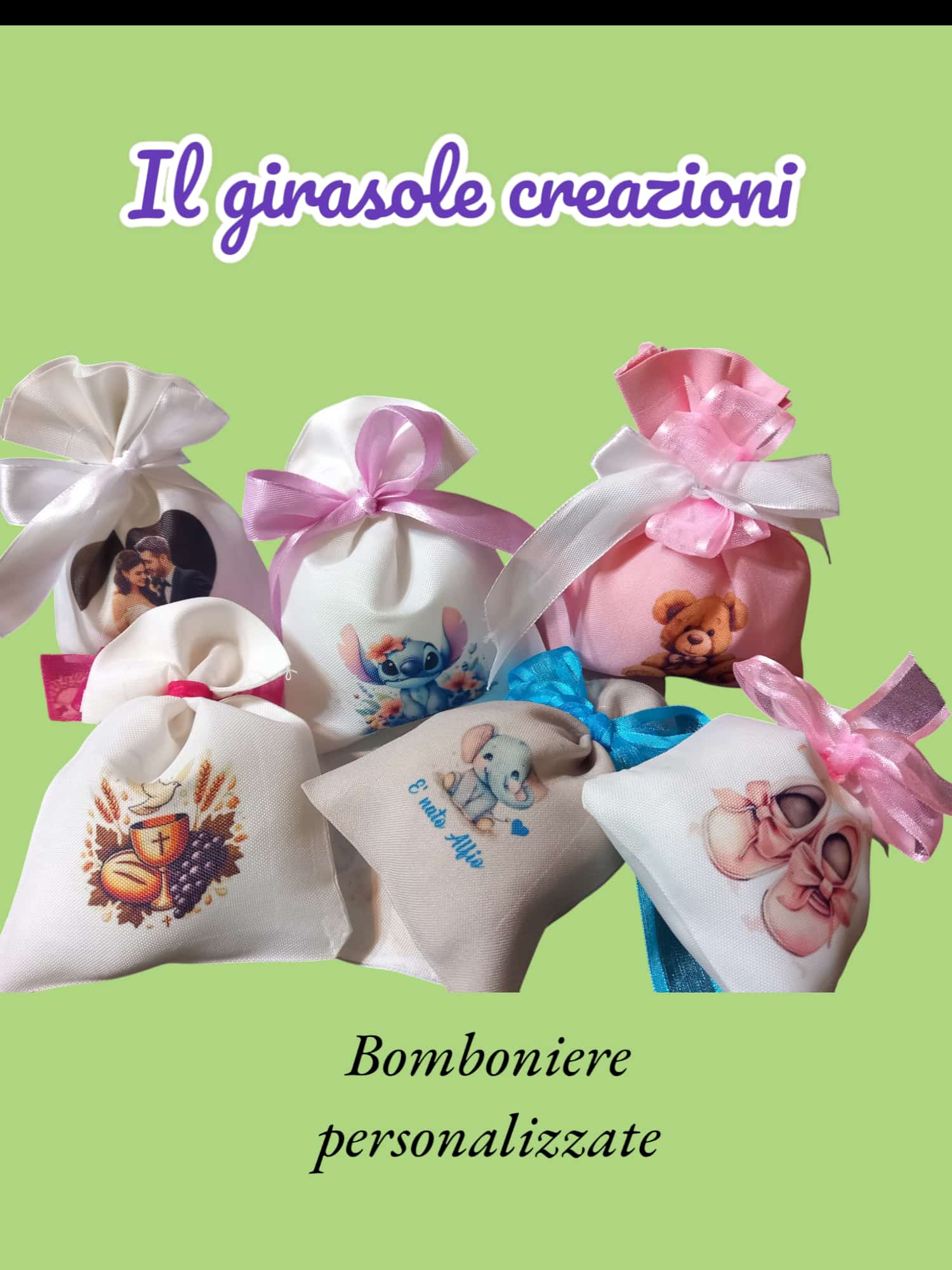 BOMBONIERA CON CIONDOLINO INIZIALE