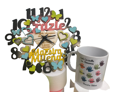 OROLOGIO IN LEGNO PER LE MAESTRE