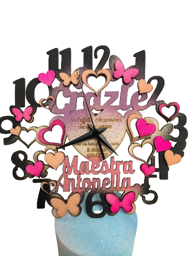 OROLOGIO IN LEGNO PER LE MAESTRE