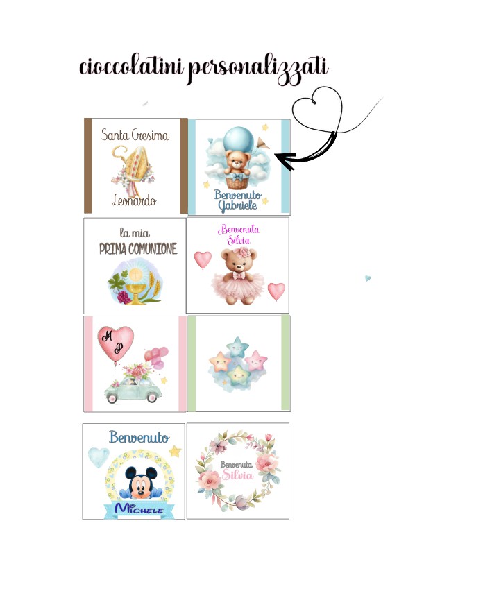 cioccolatin personalizzati