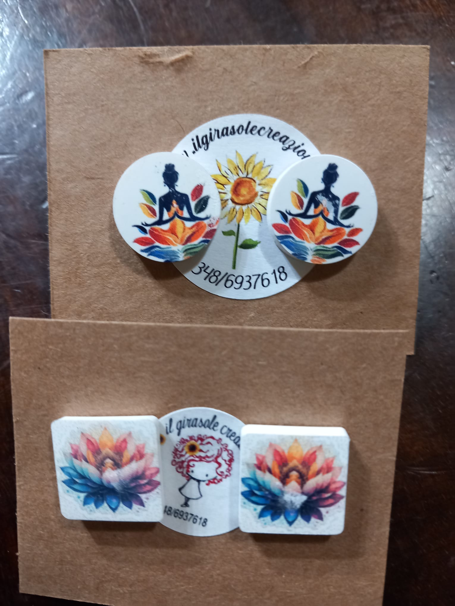 ORECCHINI PICCOLI CON FOTO O DISEGNI