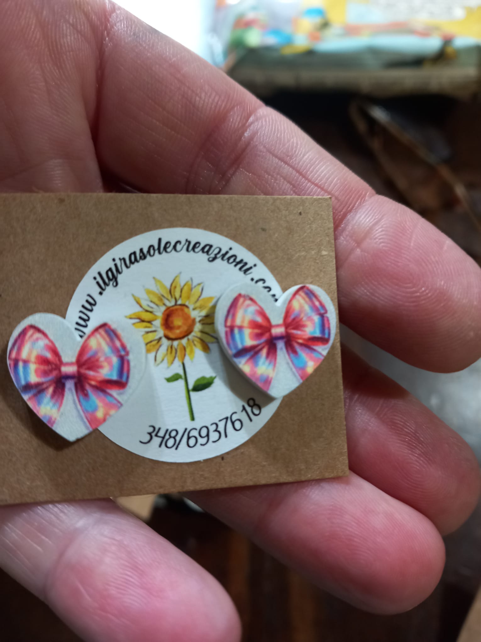 ORECCHINI PICCOLI CON FOTO O DISEGNI