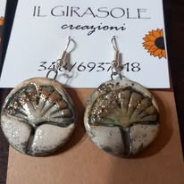 orecchini pendenti con ginko