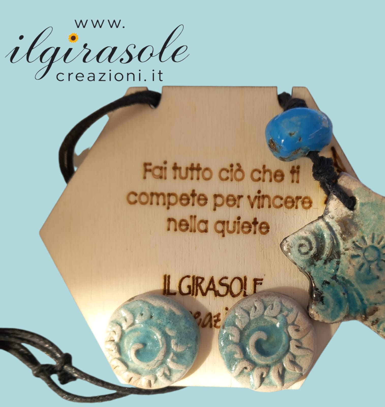 completo ciondolo e orecchini piccoli in RAKU