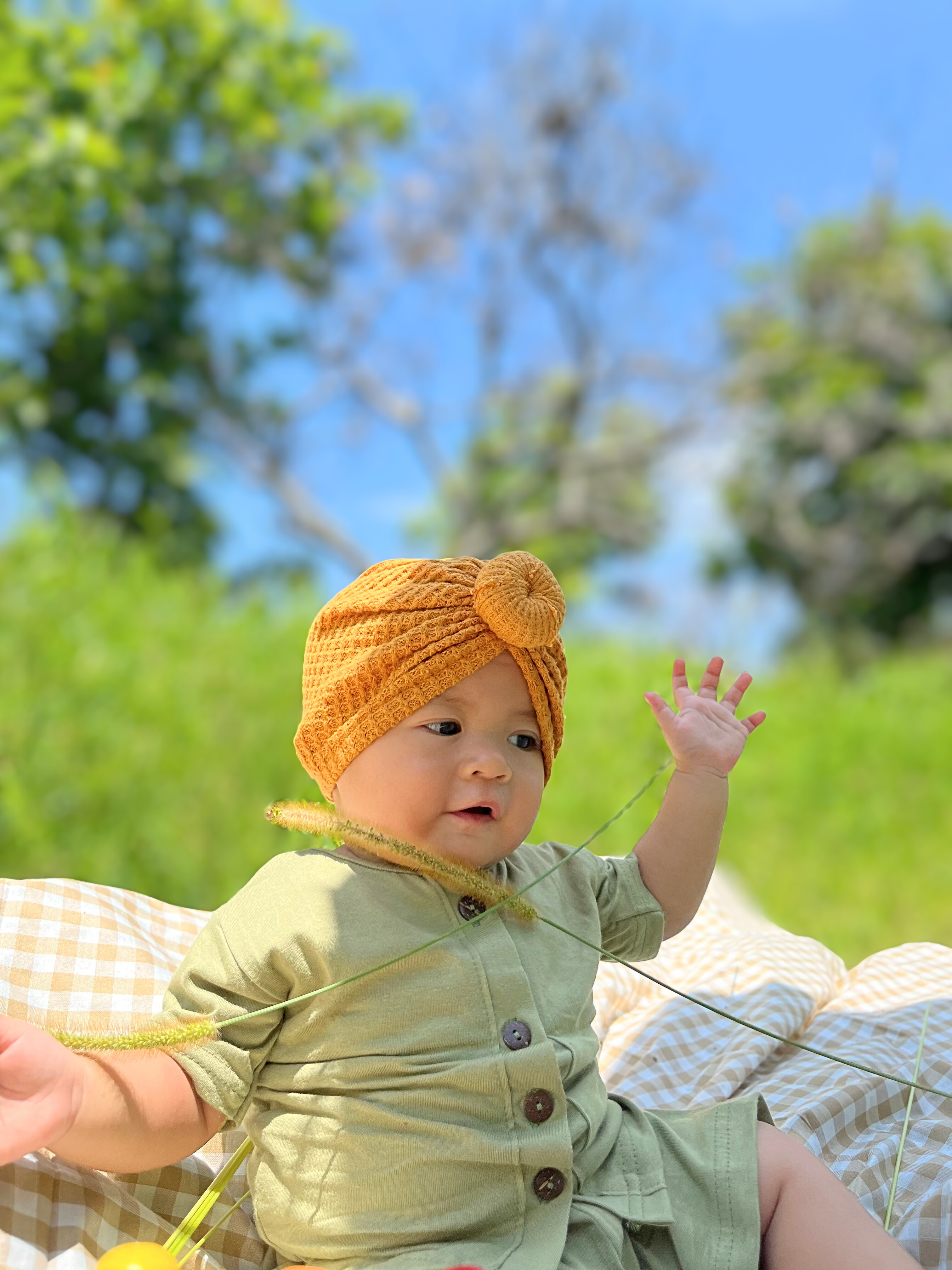 PIG A BOO | DAILY WEAR Front Button—Bamboo Solid Olive Green