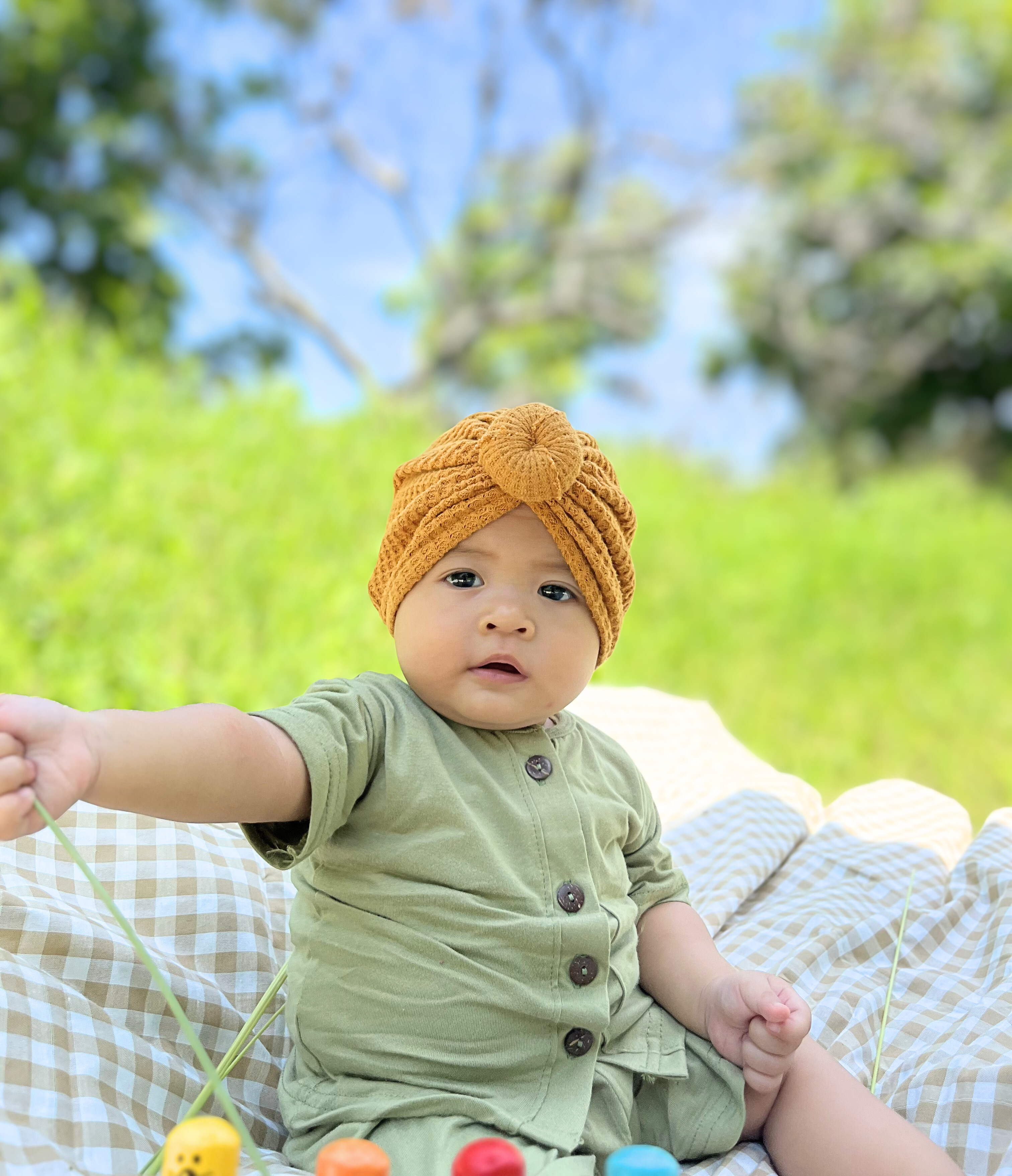 PIG A BOO | DAILY WEAR Front Button—Bamboo Solid Olive Green