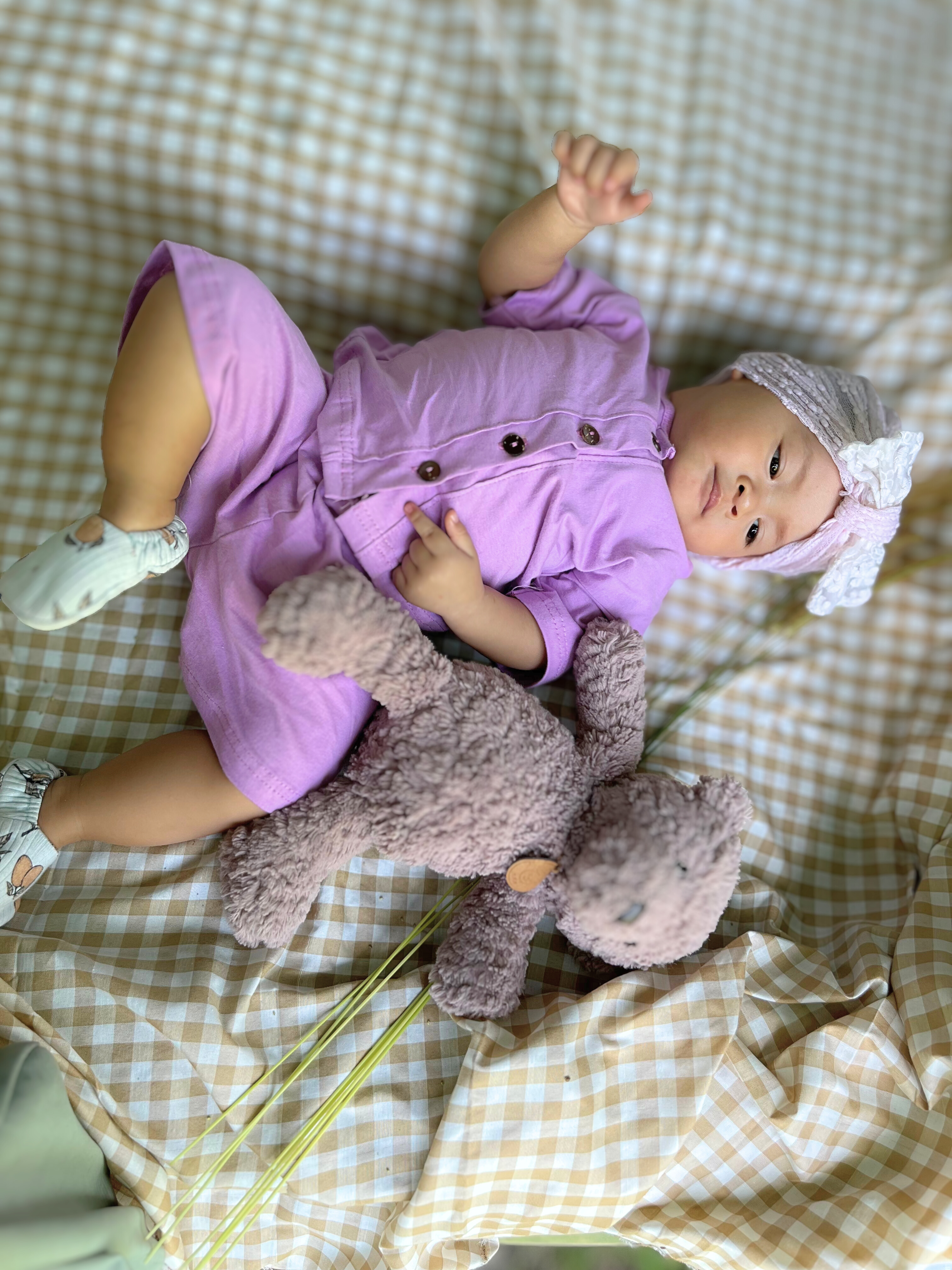 PIG A BOO | DAILY WEAR Front Button—Cotton Solid Lilac