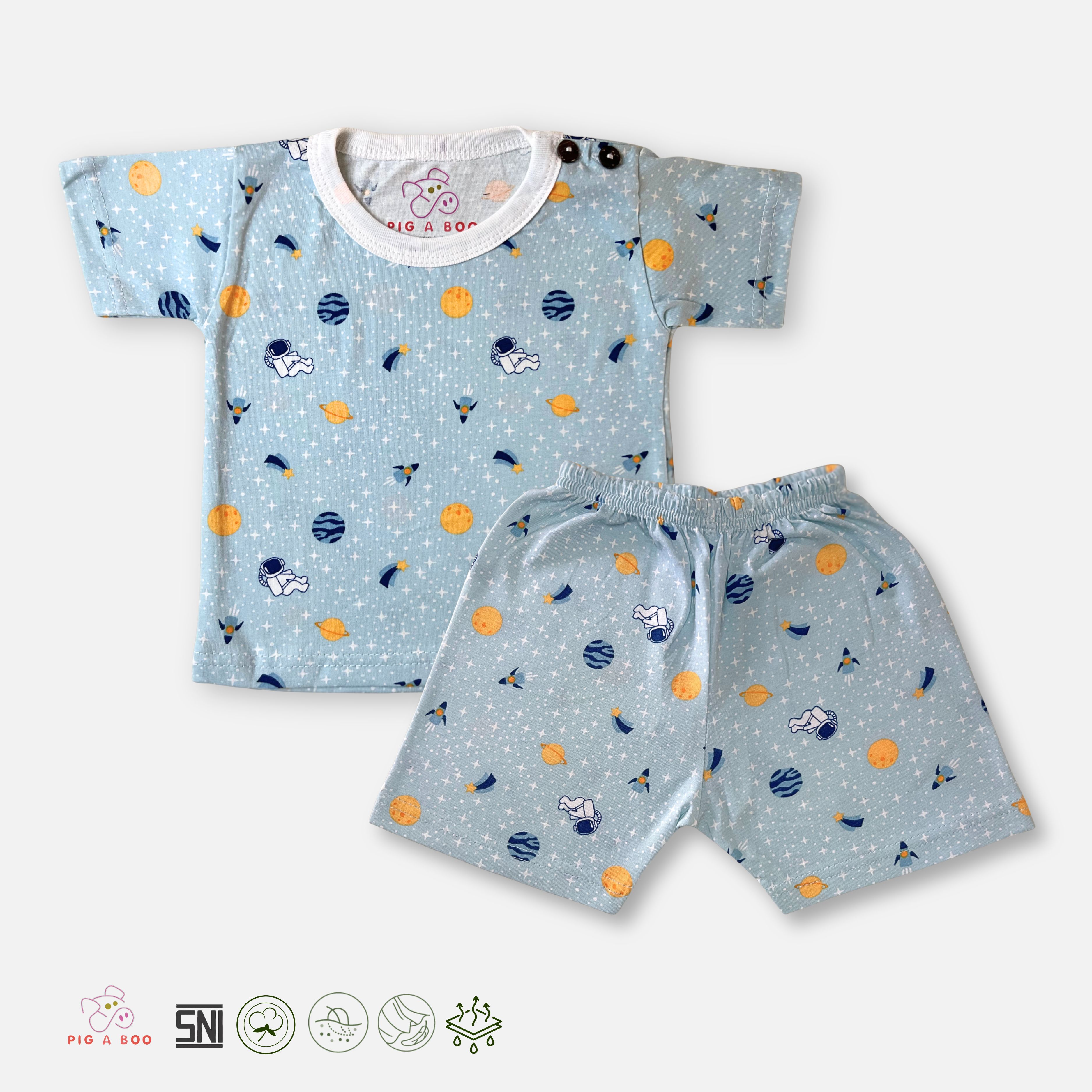 PIG A BOO | DAILY WEAR Shoulder Button—Cotton Outer Space