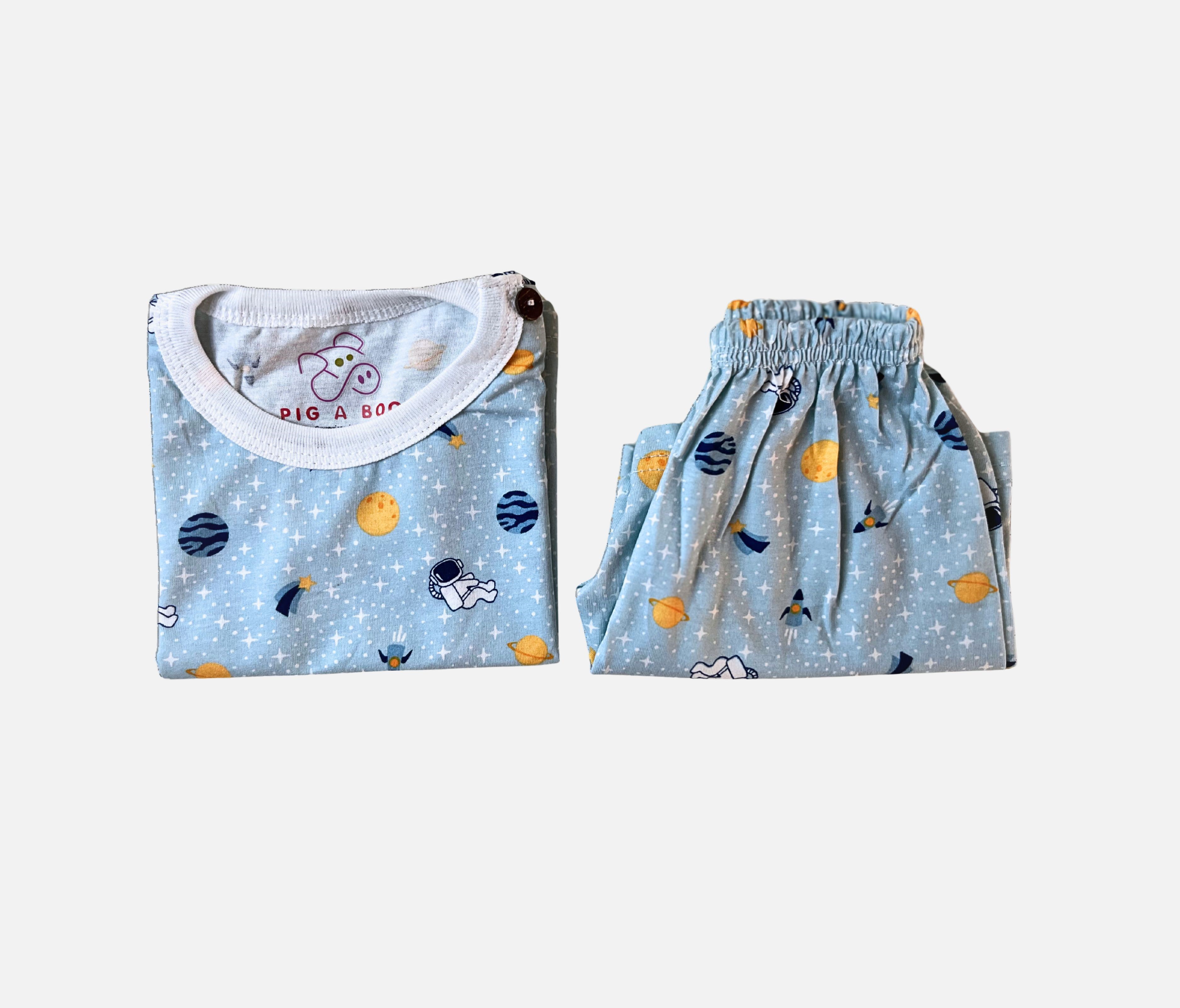 PIG A BOO | DAILY WEAR Shoulder Button—Cotton Outer Space