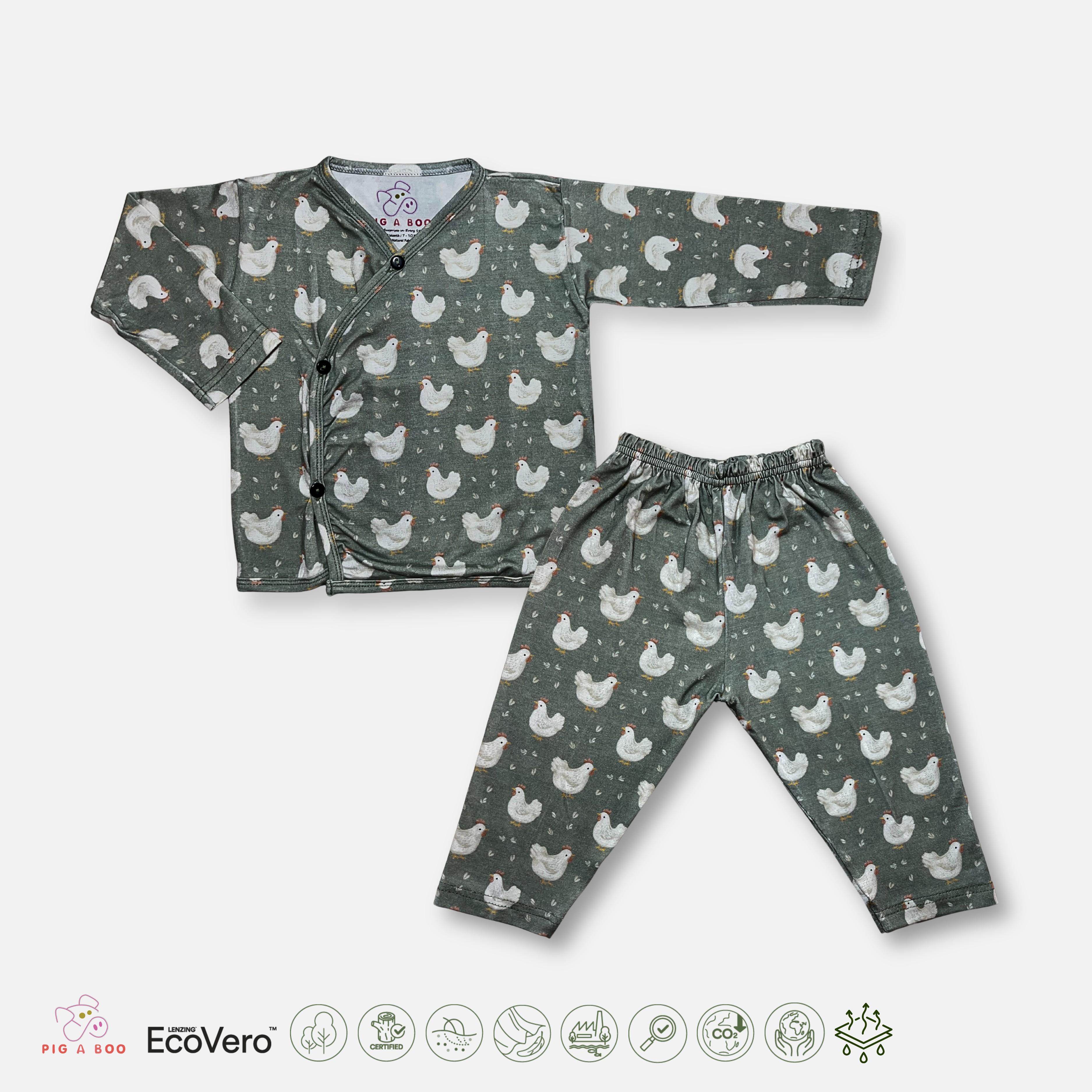 KIMONO SET Instant Button LENZING™ ECOVERO™