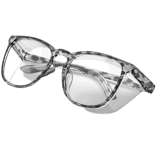 Black Leopard Print Safety Glasses