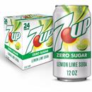 7UP Zero Sugar Lemon Lime Soda, 24Pk