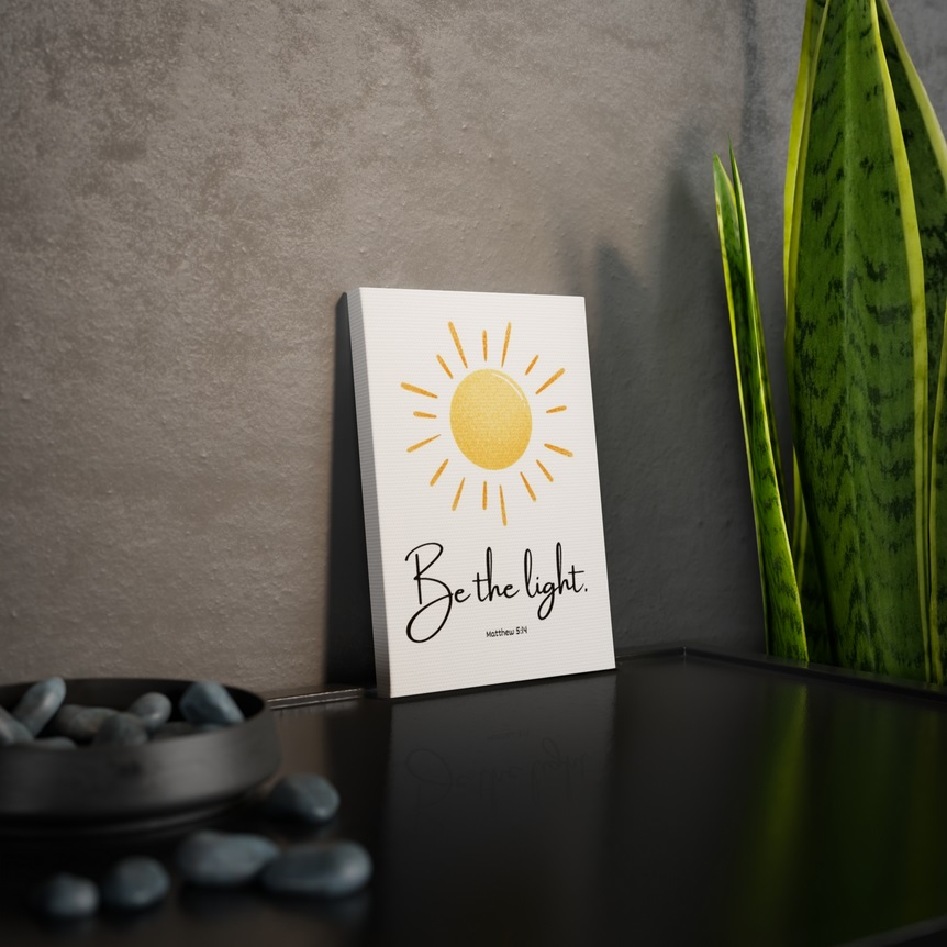 Be The Light Framed Canvas Wall Art