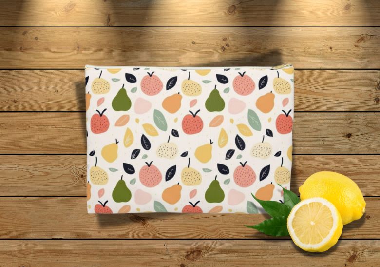 Muted Fruit Accessory Bag