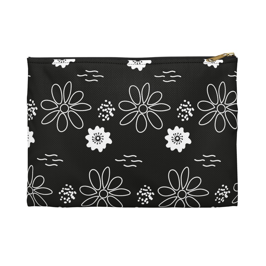 Floral Patterned Zipper Pouch