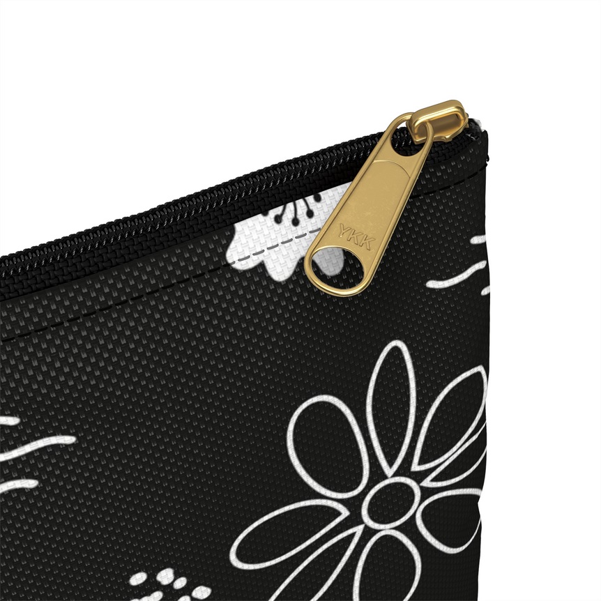 Floral Patterned Zipper Pouch