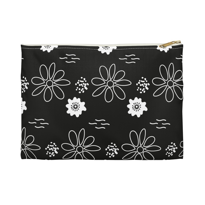 Floral Patterned Zipper Pouch