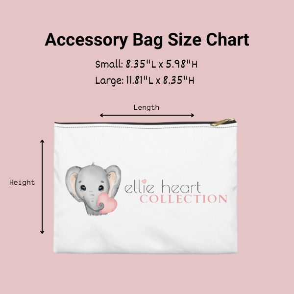 Lilac & Gold Elegant Florals - Black Accessory Bag