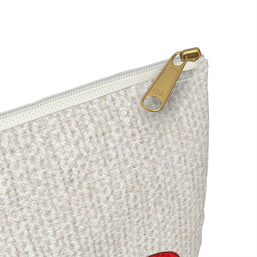 Bear with Red Balloon - Oyster White