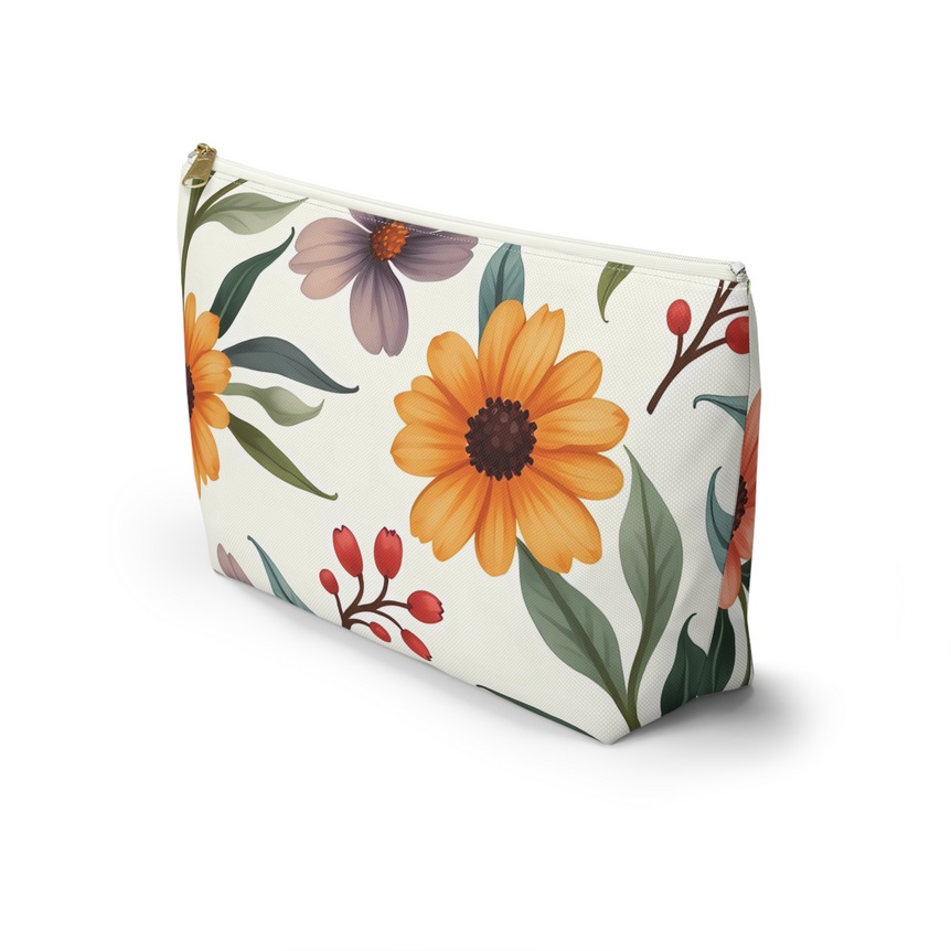 Bright Florals Cosmetic Bag