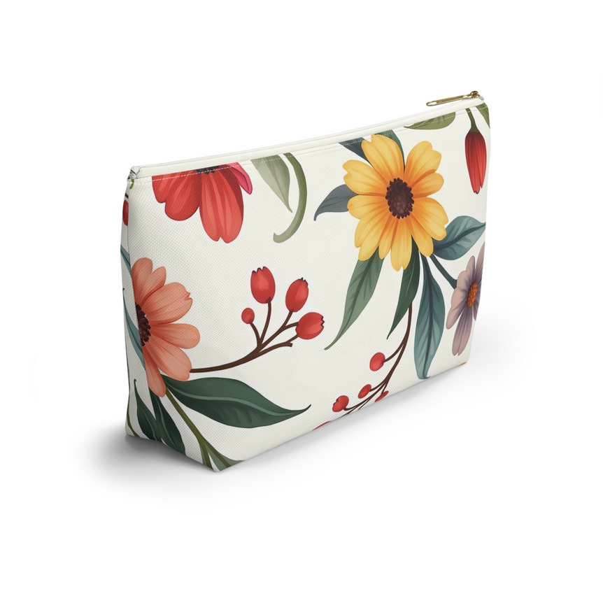 Bright Florals Cosmetic Bag