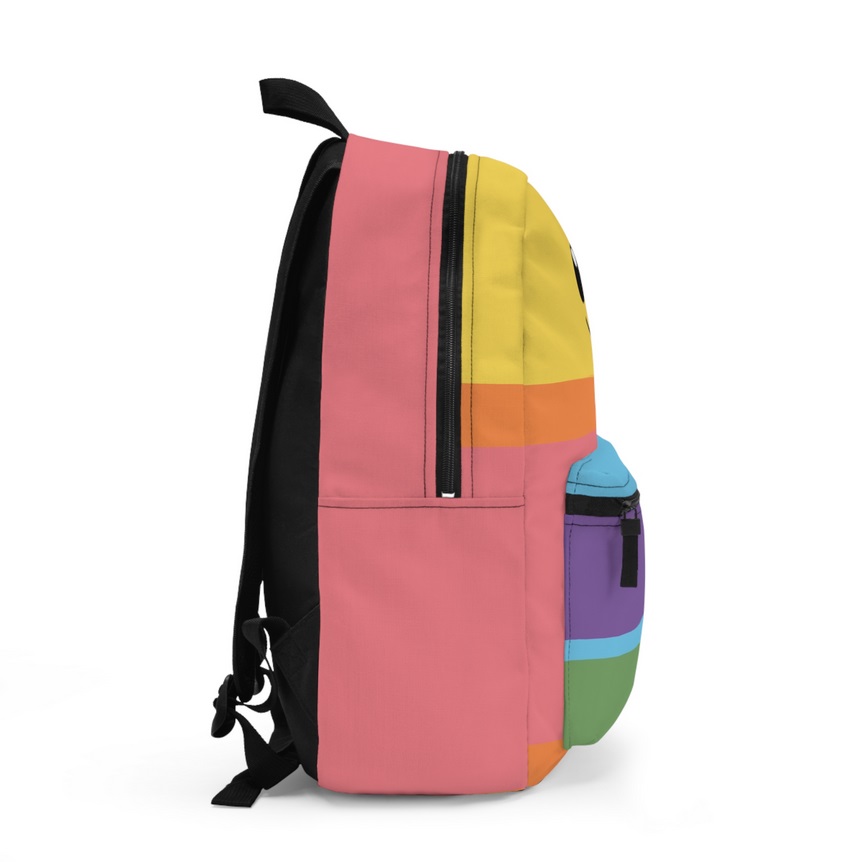 Rainbow Smiley Stripped Backpack