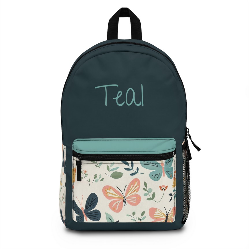 Boho Spring Butterfly Personalized Backpack