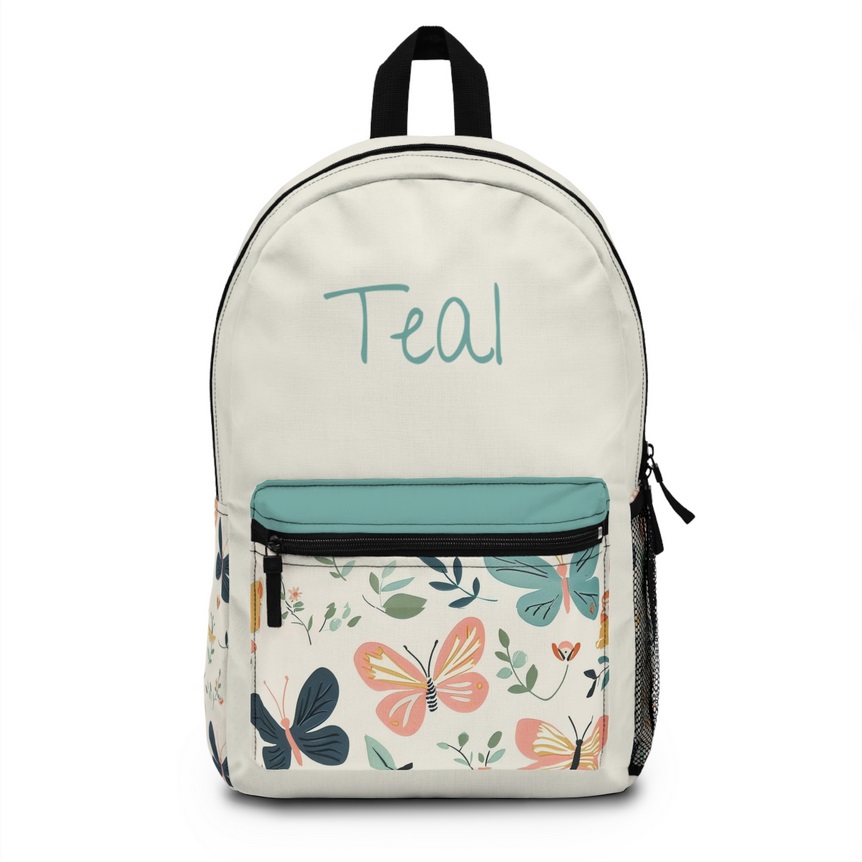 Boho Spring Butterfly Personalized Backpack