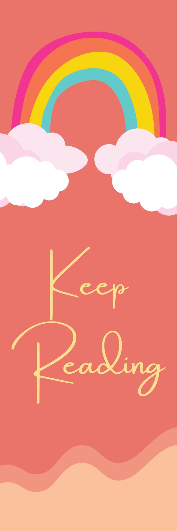 Keep Reading Rainbow Themed Bookmark