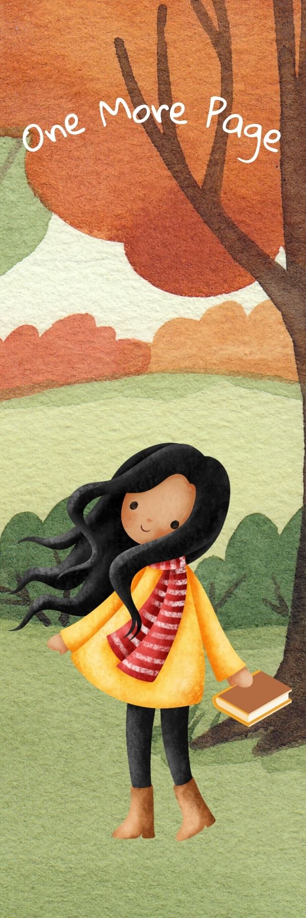 One More Page Fall Themed Bookmark